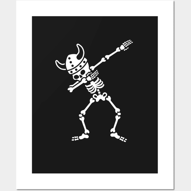 Skeleton Dab Dabbing Viking Wall Art by LaundryFactory